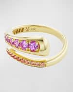 Image 1 of 2: Emily P. Wheeler Wrap Ring in 18K Yellow Gold and Pink Sapphires