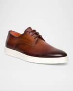 Image 2 of 5: Santoni Men's Atlantis Leather Oxfords