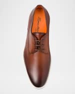 Image 5 of 5: Santoni Men's Atlantis Leather Oxfords