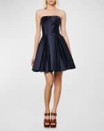 Image 3 of 4: Dice Kayek Pleated Strapless Bustier Top