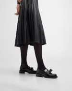 Image 2 of 6: Stuart Weitzman Sofia Bold Leather Bow Loafers