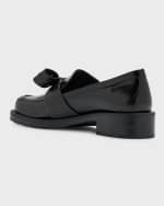 Image 3 of 6: Stuart Weitzman Sofia Bold Leather Bow Loafers