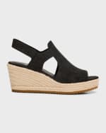 Image 1 of 5: Eileen Fisher Wilda Suede Slingback Wedge Espadrilles