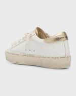 Image 2 of 5: Golden Goose Hi Star Leather Metallic Low-Top Sneakers