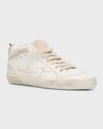 Image 5 of 6: Golden Goose Mid Star Mixed Leather Wing-Tip Sneakers