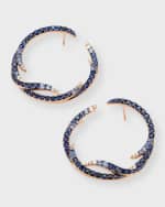 Image 3 of 3: Walters Faith 18K Rose Gold, Blue Sapphire and Diamond Earrings