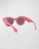 Image 2 of 5: Loewe Inflated Pantos Acetate Round Sunglasses