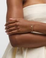 Image 2 of 5: Sydney Evan 14K Yellow Gold Tiny Pave Diamond Butterfly Charm Beaded Bracelet