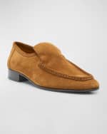 Image 5 of 6: THE ROW Soft Suede Easy Loafers