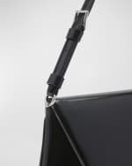 Image 4 of 4: Amina Muaddi Ami Spazzolato Leather Shoulder Bag