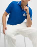 Image 4 of 6: Dolce&Gabbana Men's DG Embroidered Polo Shirt