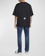 Image 5 of 6: Dolce&Gabbana Men's Rubberized DG Logo T-Shirt