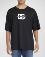 Image 3 of 6: Dolce&Gabbana Men's Rubberized DG Logo T-Shirt