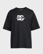 Image 1 of 6: Dolce&Gabbana Men's Rubberized DG Logo T-Shirt