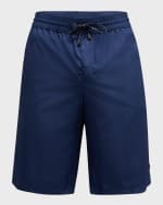 Image 1 of 5: Dolce&Gabbana Men's Swim Shorts with Logo Plaque