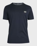 Image 1 of 5: Dolce&Gabbana Men's Logo Plaque T-Shirt