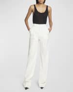 Image 5 of 6: Saint Laurent Wide-Leg Suiting Trousers