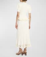 Image 3 of 7: Ulla Johnson Esma Short-Sleeve Embellished Peplum Sweater