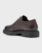 Image 3 of 6: Bally Men's Zed Grained Leather Derby Shoes