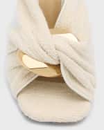 Image 3 of 5: JW Anderson Corner Cotton Chain Twist Slide Sandals