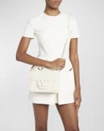 Image 3 of 6: Valentino Garavani Loco VLOGO Flap Leather Shoulder Bag