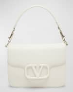 Image 1 of 6: Valentino Garavani Loco VLOGO Flap Leather Shoulder Bag