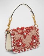 Image 4 of 5: Valentino Garavani Loco Small Coral Jewel Chain Shoulder Bag