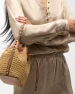 Image 2 of 6: Valentino Garavani Rockstud Woven Leather Bucket Bag