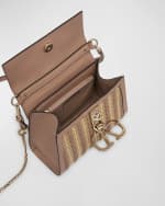 Image 5 of 6: Valentino Garavani VSLING Small Straw Top-Handle Bag