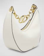 Image 4 of 6: Valentino Garavani Small VLOGO Moon Hobo Bag