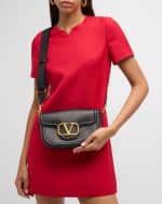 Image 2 of 6: Valentino Garavani Loco VLOGO Flap Leather Shoulder Bag