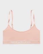 Image 1 of 4: Polo Ralph Lauren Ribbed Scoop-Neck Logo Bralette