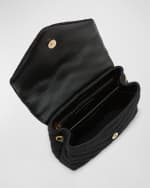 Image 5 of 6: Saint Laurent Loulou Toy YSL Crossbody Bag in Quilted Tweed