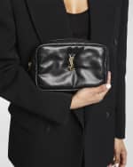 Image 3 of 5: Saint Laurent Mini Cosmetic YSL Pouch in Padded Smooth Leather