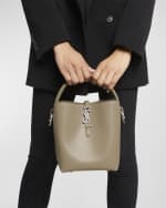 Image 3 of 6: Saint Laurent Le 37 Small YSL Bucket Bag in Spazzolato Leather