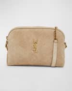 Image 1 of 6: Saint Laurent Gaby Mini YSL Crossbody Bag in Quilted Suede