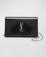 Image 1 of 5: Saint Laurent Cassandre YSL Wallet on Chain in Patent Leather