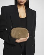 Image 3 of 5: Saint Laurent Lou Mini YSL Camera Bag in Quilted Suede