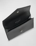 Image 4 of 4: Saint Laurent YSL Monogram Small Flap Wallet in Spazzolato Leather