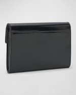 Image 3 of 4: Saint Laurent YSL Monogram Small Flap Wallet in Spazzolato Leather