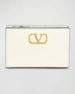 Image 1 of 4: Valentino Garavani VLOGO Flap Leather Wallet