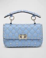 Image 1 of 6: Valentino Garavani Small Rockstud Quilted Leather Shoulder Bag
