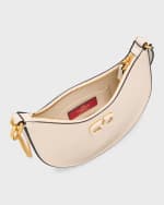 Image 5 of 6: Valentino Garavani VLOGO Mini Leather Hobo Shoulder Bag