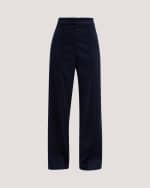 Image 1 of 6: Brochu Walker Olena Straight-Leg Pinstripe Pants