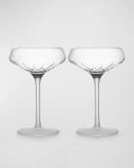 Image 1 of 4: Waterford Crystal Lismore Arcus Coupe Glasses, Set of 2
