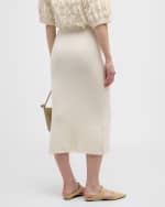 Image 4 of 6: ELEVEN SIX Zoe Ribbed Side-Slit Midi Pencil Skirt