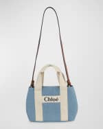 Image 3 of 5: Chloe Kid's Denim Grosgrain Crossbody Bag