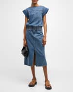 Image 5 of 6: 3.1 Phillip Lim A-Line Denim Midi Skirt