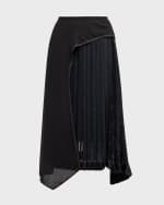 Image 1 of 6: 3.1 Phillip Lim Pleated Multi-Panel Draped Midi Skirt