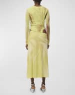 Image 2 of 5: SIMKHAI Shane Long-Sleeve Ruched Top